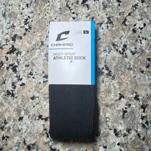 NWT Champro Multi-Sport Athletic Socks Black Size Large